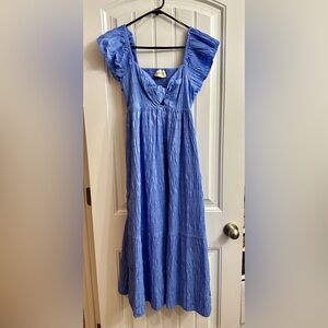 Universal Thread Women's Midi A-Line Dress in Blue - M